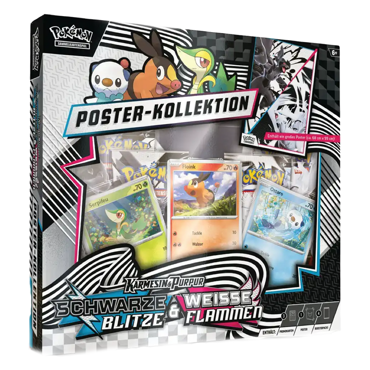 Schwarze Blitze & Weiße Flammen Poster Kollektion