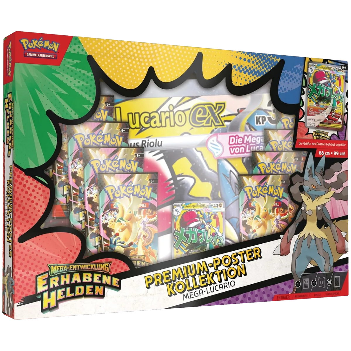 Erhabene Helden Mega-Lucario Premium-Poster-Kollektion